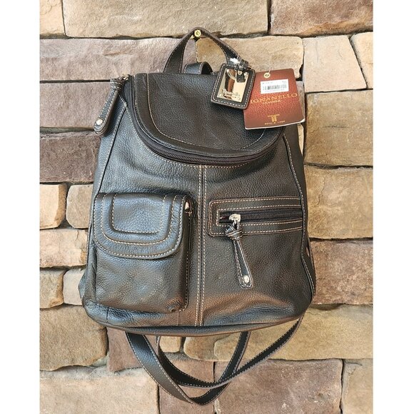 Tignanello Black Backpack Purse - Picture 1 of 5